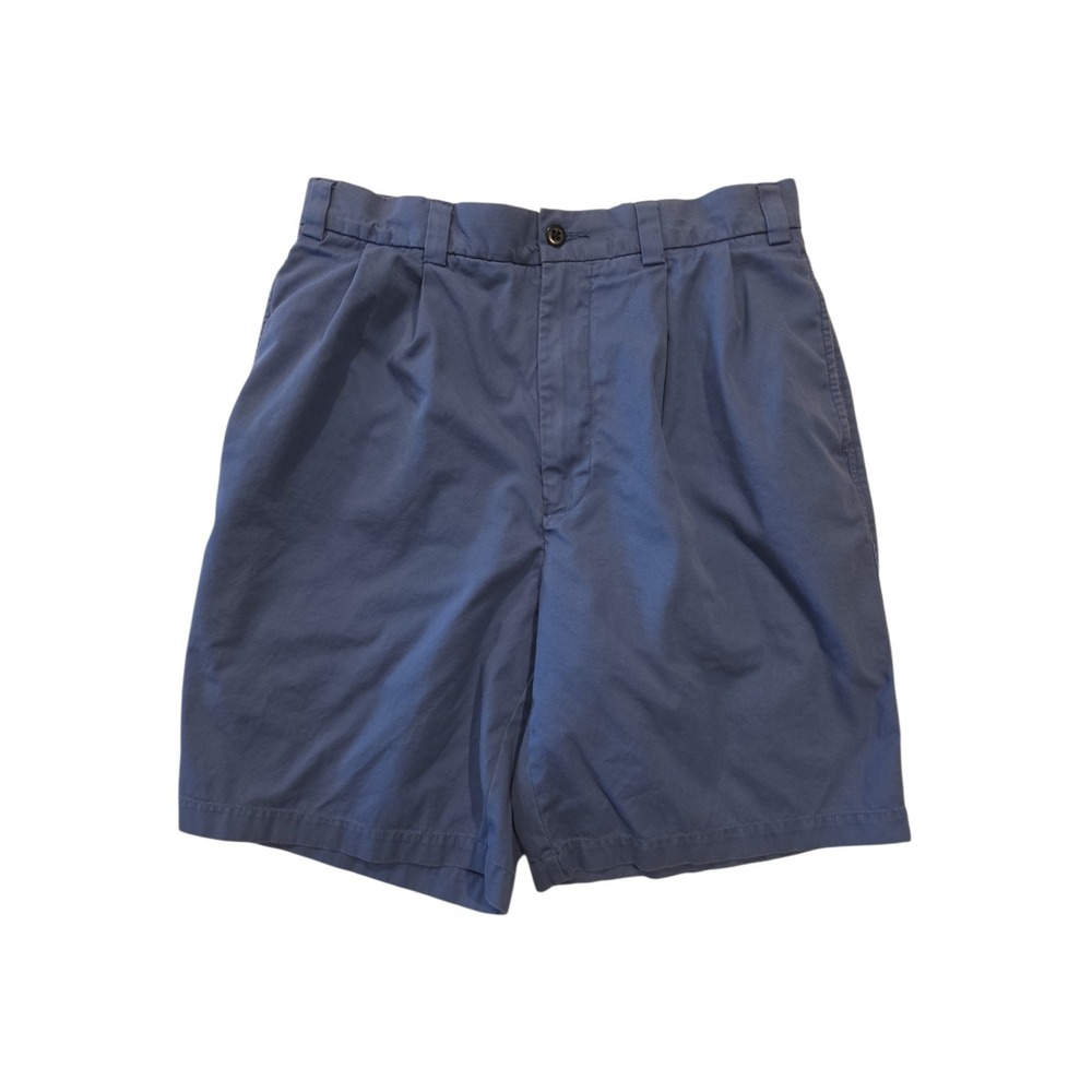 Daniel Cremieux Monaco Shorts Mens 32 Blue Pleated Chino Cotton Preppy